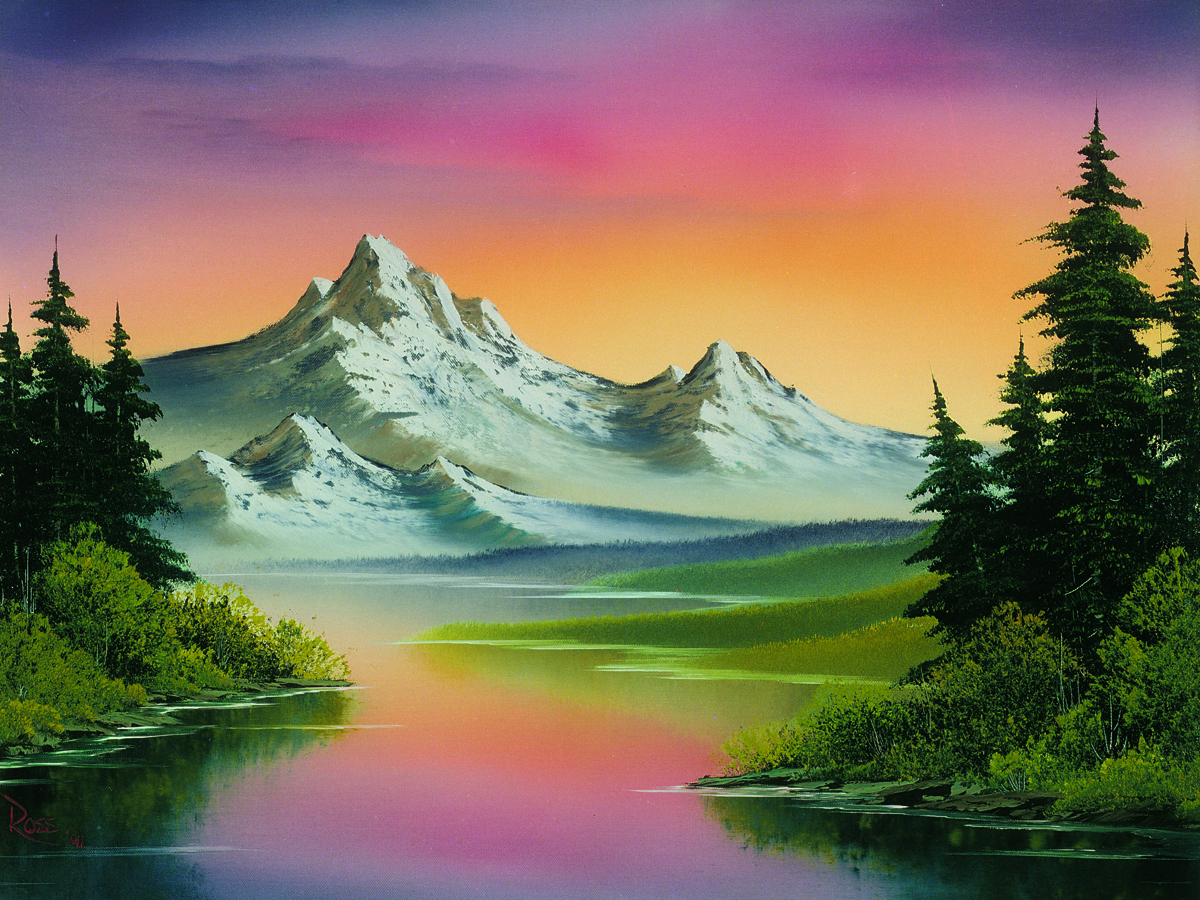 Bob Ross Painting Featured in Presidential Library ...