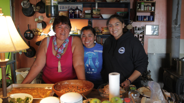 A Native family at home in Alaska.