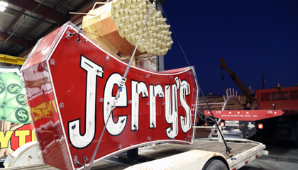 Restored Jerry’s Nugget sign.