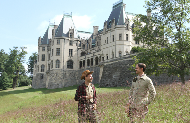 A re-enactment outside of the famed Biltmore house.