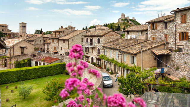 The quiet streets of Assisi, Italy