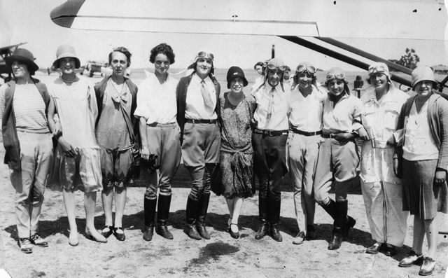 Racers from the 1929 first women's air derby.