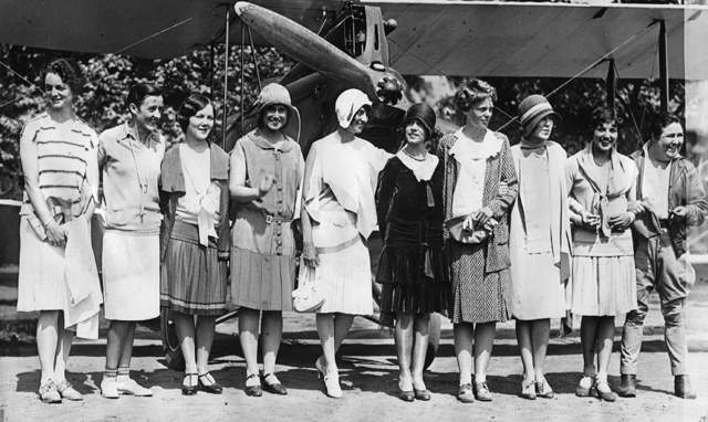 Racers from the 1929 first women's air derby.