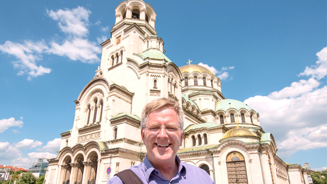 Rick at the Alexander Nevsky Cathedral in Sofia, Bulgaria