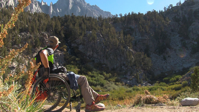 Bob Coomber, an intrepid adventurer, sets out to becone the first wheelchair hiker to cross Kearsarge Pass in the Sierra Nevada of California.
