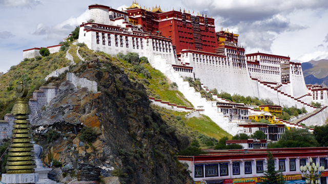 Now a World Heritage Site, the Potala Palace in Tibet was the residence of the Dalai Lama until the 14th Dalai Lama fled to India during the 1959 Tibetan uprising.