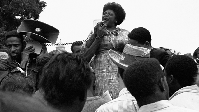 Civil rights activist Fannie Lou Hamer