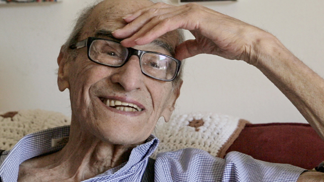 95-year-old Berthold in his home.