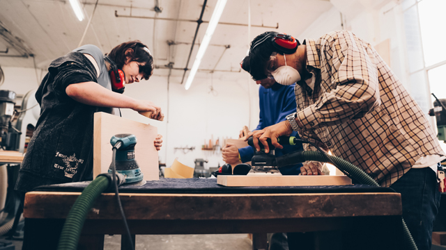 Welding professor Lisa Legohn