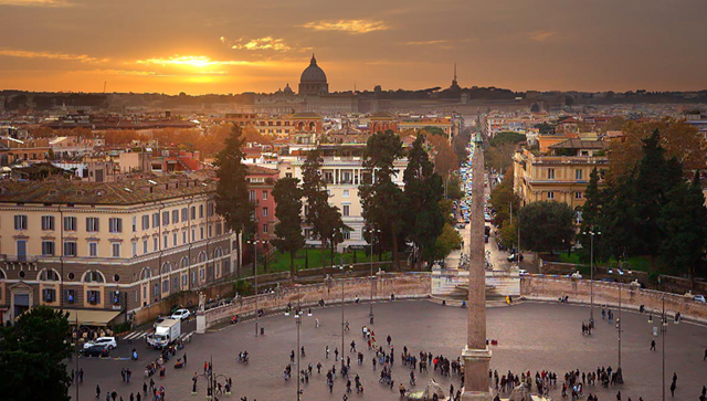 The sunset in Tuscany