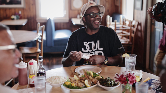 Go behind the scenes with Chef Ricky Moore at his restaurant, Saltbox Seafood Joint