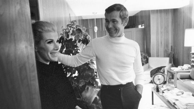 Joan Rivers and Johnny Carson backstage
