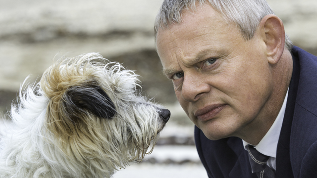 Doc Martin with Buddy the dog