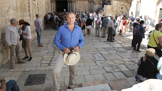 Hugh Bonneville at Church of the Holy Sepulchre