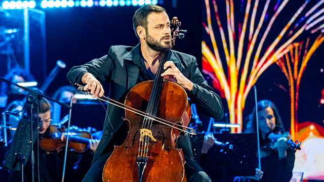 Cellist HAUSER performs at Pavarotti 90